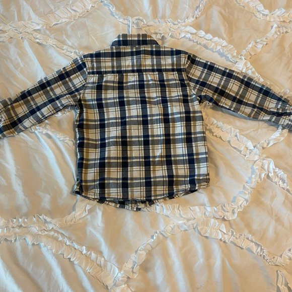 Set of 2 Gymboree boys size 5t plaid long sleeve button-down shirts - Picture 3 of 13